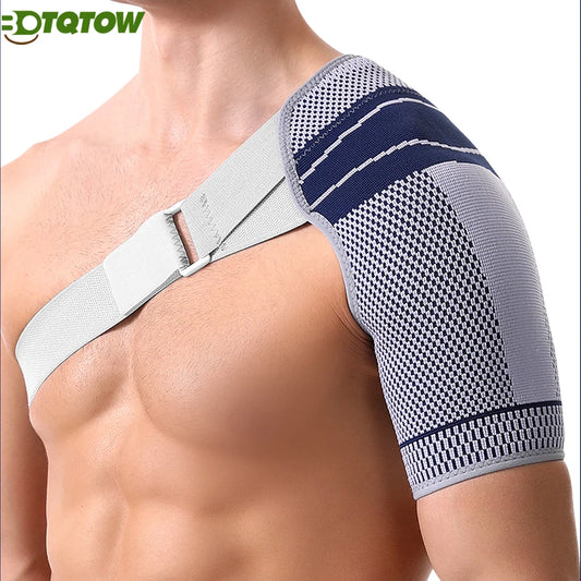 Adjustable Shoulder Brace Support Sleeve – Rotator Cuff Compression & Stability Strap for Left or Right Shoulder (Men & Women)