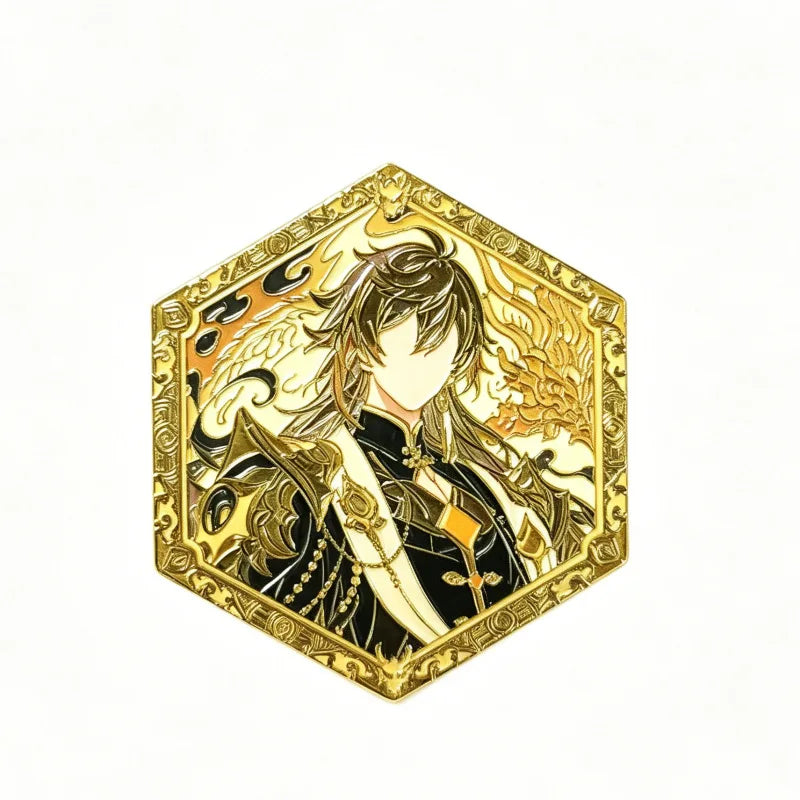 Honkai Star Rail & Genshin Impact Character Pins - Kawaii Metal Cosplay Brooch Badges for Fans