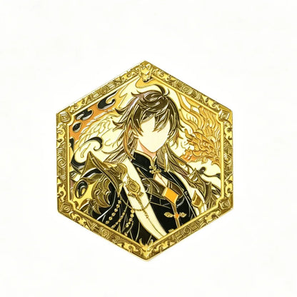 Honkai Star Rail & Genshin Impact Metal Brooch Pins - Cyrene Phainon Flins Columbina Kawaii Cosplay Badges Fan Gift