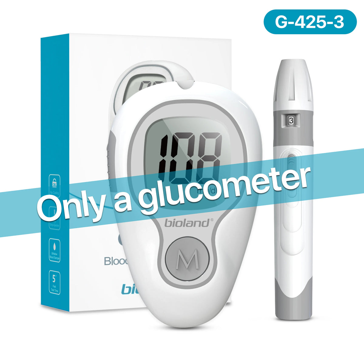 Blood Glucose Test Strips & Lancets - 50 Test Strips and 150 Lancets for G-425-1, G-425-2 & G-425-3 Glucose Meters