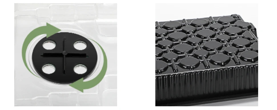 Seed Starter Kit with 40-Cell Trays — Includes 2 Long Strip Grow Lights & Humidity Dome for Seedlings