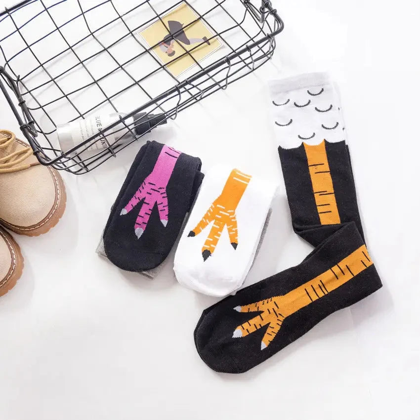 Funny Chicken Paw Stockings - Realistic Over-the-Knee Novelty Socks for Women