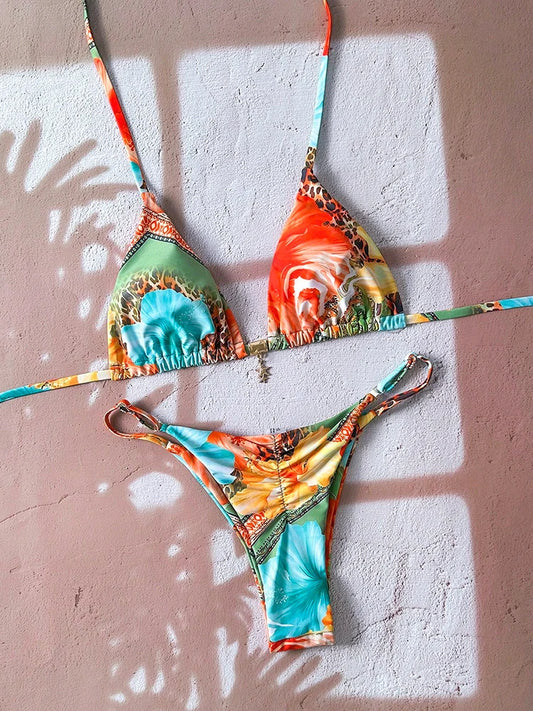 Women’s Micro Bikini Swimsuit Set – Sexy Leopard Print Push Up Two-Piece Thong Swimwear Beachwear (2026 Summer)