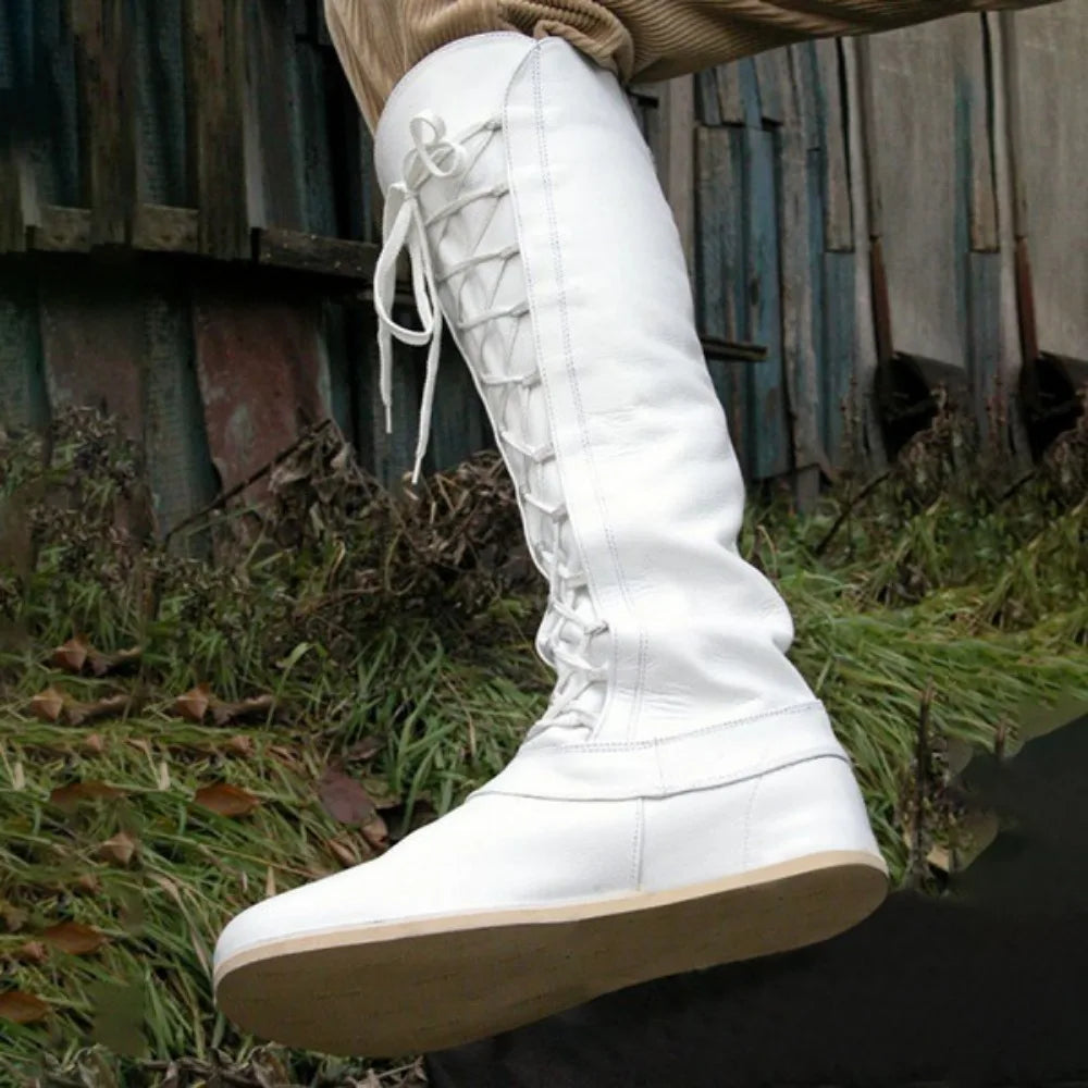 Medieval Cosplay Leather Boots - Retro Princess Prince Knight Gothic Halloween Carnival Shoes