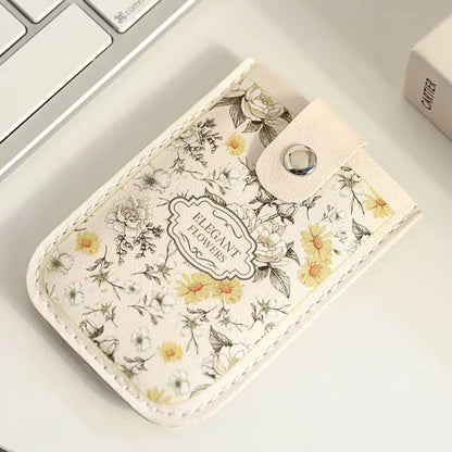 Laminated Mini Card Wallet - Pull-Out RFID Blocking Credit & Business Card Holder with PVC ID Card Case