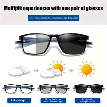 TR90 Photochromic Blue Light Reading Glasses – Ultralight Sports Eyewear for Men & Women, +1.0 to +4.0 Farsighted Lenses