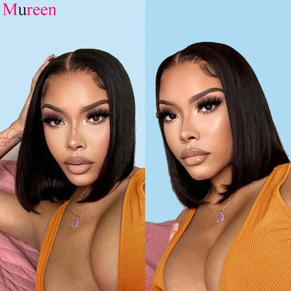 250% Density Straight Bob Wig for Women – Glueless Wear-and-Go, 4x4 Lace Closure, Ready-to-Wear Human Hair