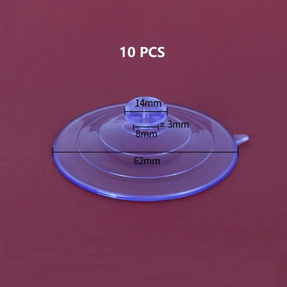 30/45/60mm Strong PVC Vacuum Suction Cups — Thickened Sucker Pads for Car, Glass & Bathroom Use