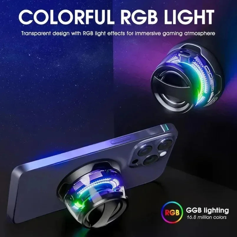 Mini Travel Bluetooth Speaker – Portable Outdoor Stereo with Magnetic Base, RGB Lights & Phone Holder for iOS