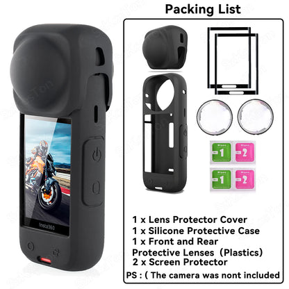 Insta360 X4 Lens Guards, Storage Bag & Screen Protector Film – Anti-Scratch Camera Accessories for Insta360 X4