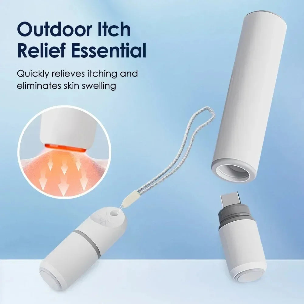 Portable Heat Therapy Bug Bite Relief Pen - Electric Mosquito Bite Itch Relief Device for Outdoor Travel & Daily Use
