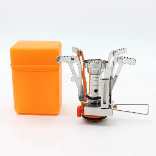 Ultralight Foldable Camping Gas Stove – Portable Alloy Outdoor Cooker for Hiking & Picnic
