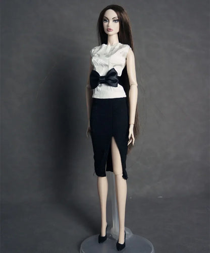 30cm Doll Clothes Set – Long Sleeve Shirt & Foot Covers for 1/6 OB/ST/FR/BB Dolls