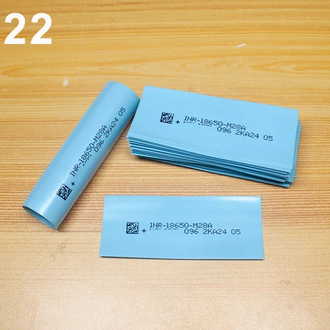100pcs 18650 Lithium Battery Heat Shrink Wrap PVC Sleeves – Insulation Packaging Film for Battery Protection