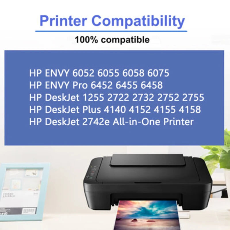 NineLeaf 67XL Ink Cartridge Black & Tri-Color Compatible for HP 67/67XL – DeskJet 1255, 2722, 2732, 2742e & DeskJet Plus 4140, 4152, 4155, 4158 Printers