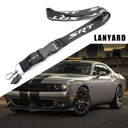 Black Neck Strap Lanyard – JDM Style Key, Phone & ID Card Holder for Car Accessories