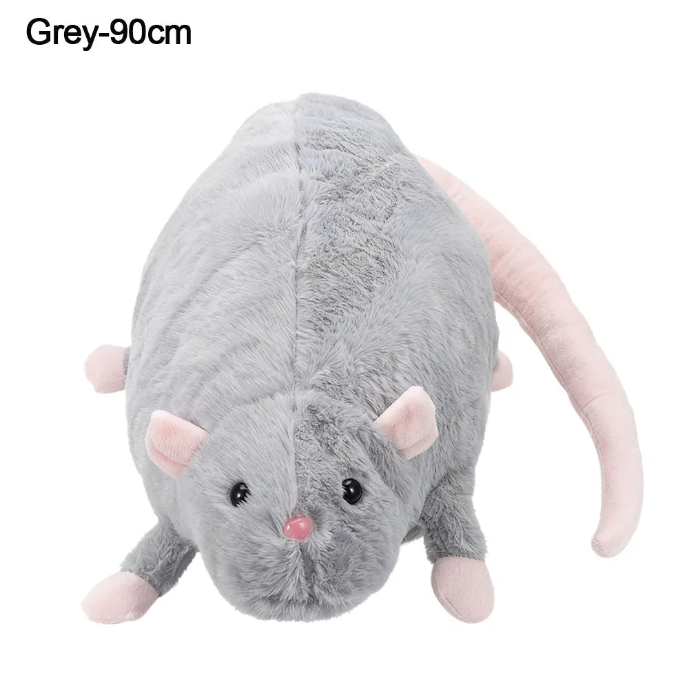 Cute Mouse Plush Doll 35/50cm - Cartoon Flower Branch Rat Stuffed Animal Birthday Gift