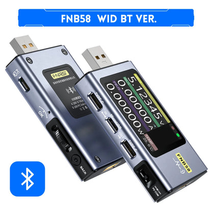 FNB58 USB Tester Voltmeter – TYPE-C Fast Charge Detection, Ammeter, Capacity & Ripple Measurement Tool