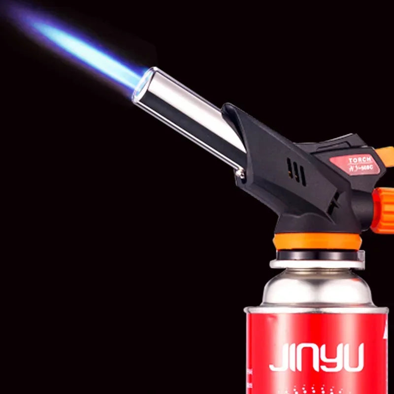 Butane Gas Torch Burner with Auto Ignition – Flame Gun for Welding, BBQ, Camping, and Cooking