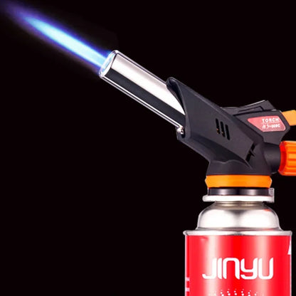 Butane Gas Torch Burner with Auto Ignition – Flame Gun for Welding, BBQ, Camping, and Cooking