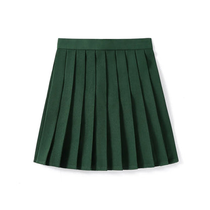 Women’s High Waist A-Line Skirt – Summer Harajuku Style Black Mini Pleated School Girl Uniform