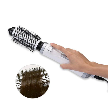 Automatic Rotating Hot Air Brush 2-in-1 – 360° Curling Iron & Hair Dryer Comb for Salon-Style Styling