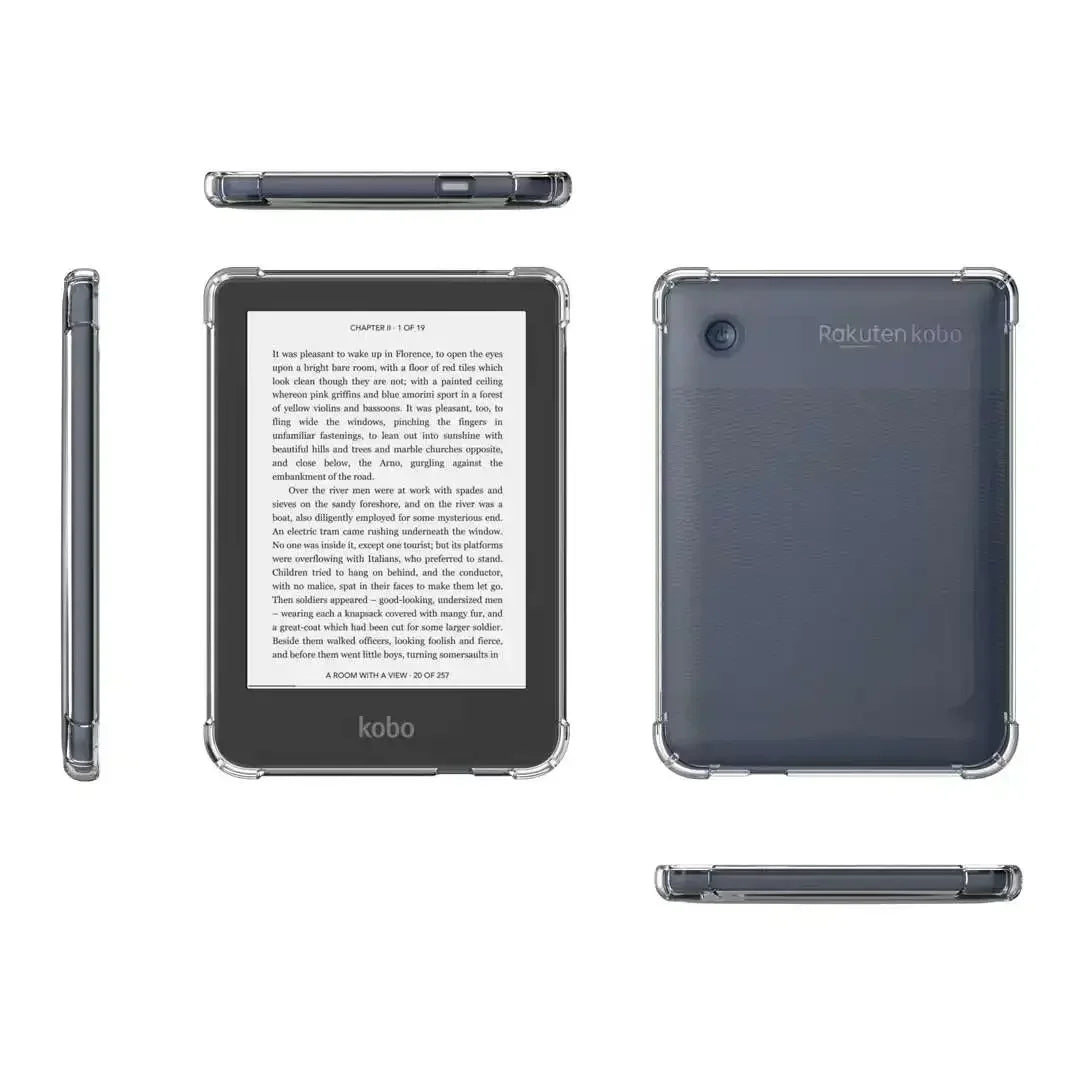 Slim Shockproof TPU Case for 6" Kobo Clara — Compatible with Colour, BW & 2E eBook Reader