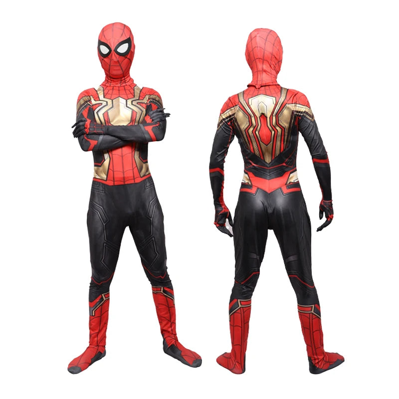 Adult Spiderman Cosplay Costume – Superhero Zentai Jumpsuit with Headgear for Men & Women, Halloween & Carnival Outfit