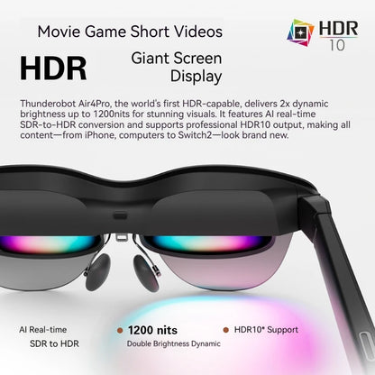 Rayneo Air 4 / 4 Pro AR Glasses 4K HDR10 135" Virtual Screen XR Head-Mounted Display Bluetooth DP Compatible Smart Glasses