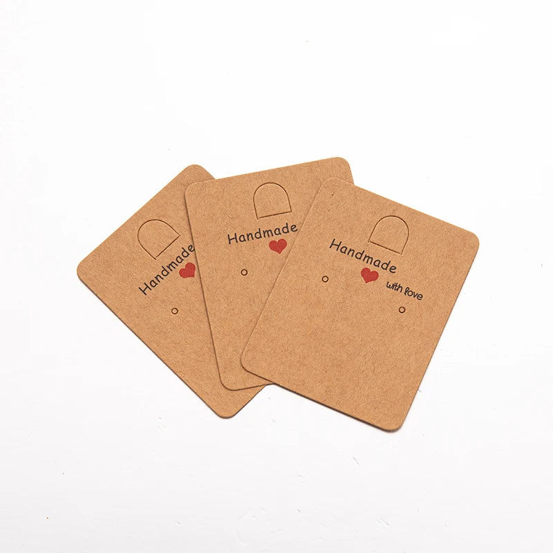 50pcs Earring Display Cards — Cardboard Jewelry Holder for DIY, Small Business, Organizer & Packaging Supplies