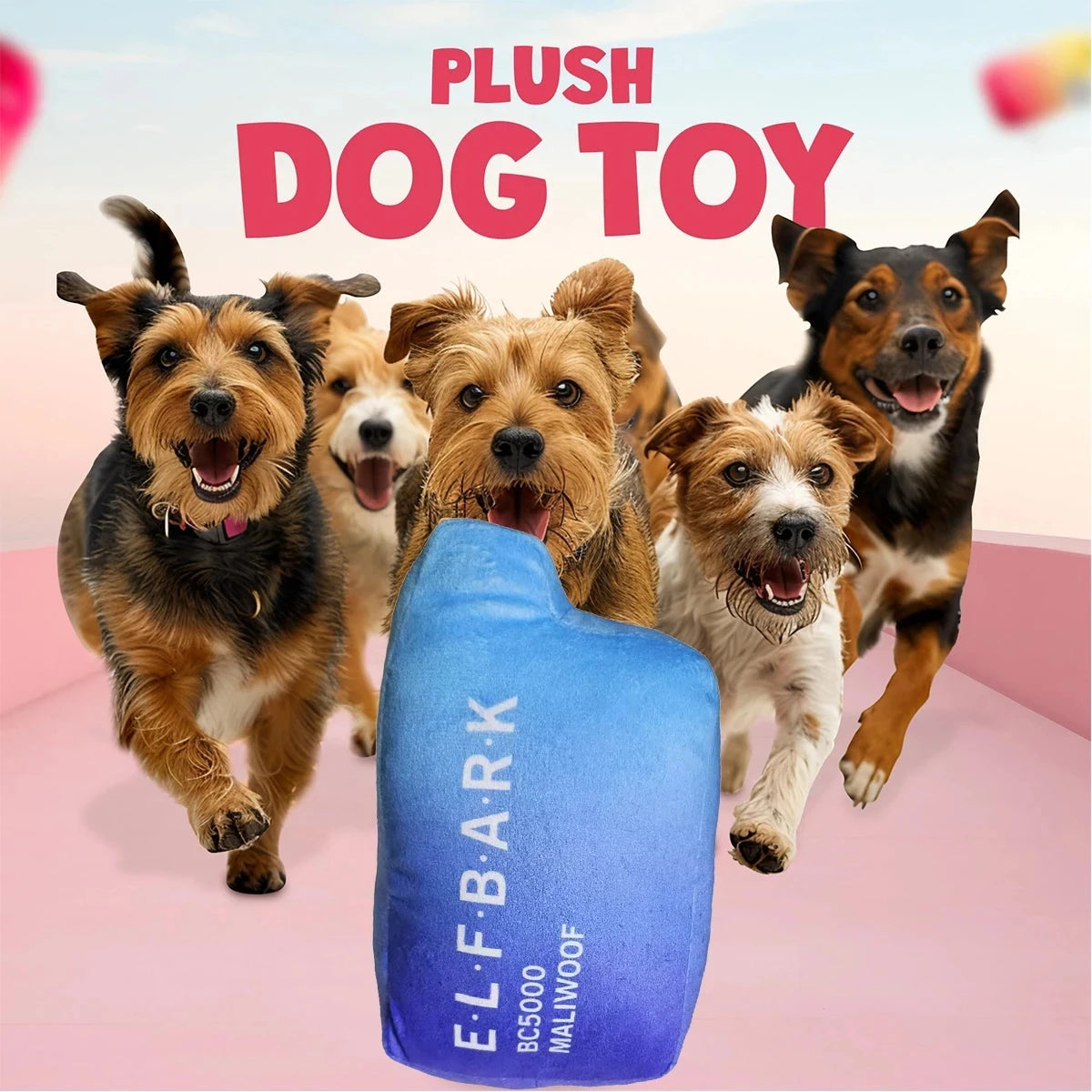 Funny Squeaky Dog Toy - Cute Interactive Puppy Toy for Small, Medium & Large Dogs