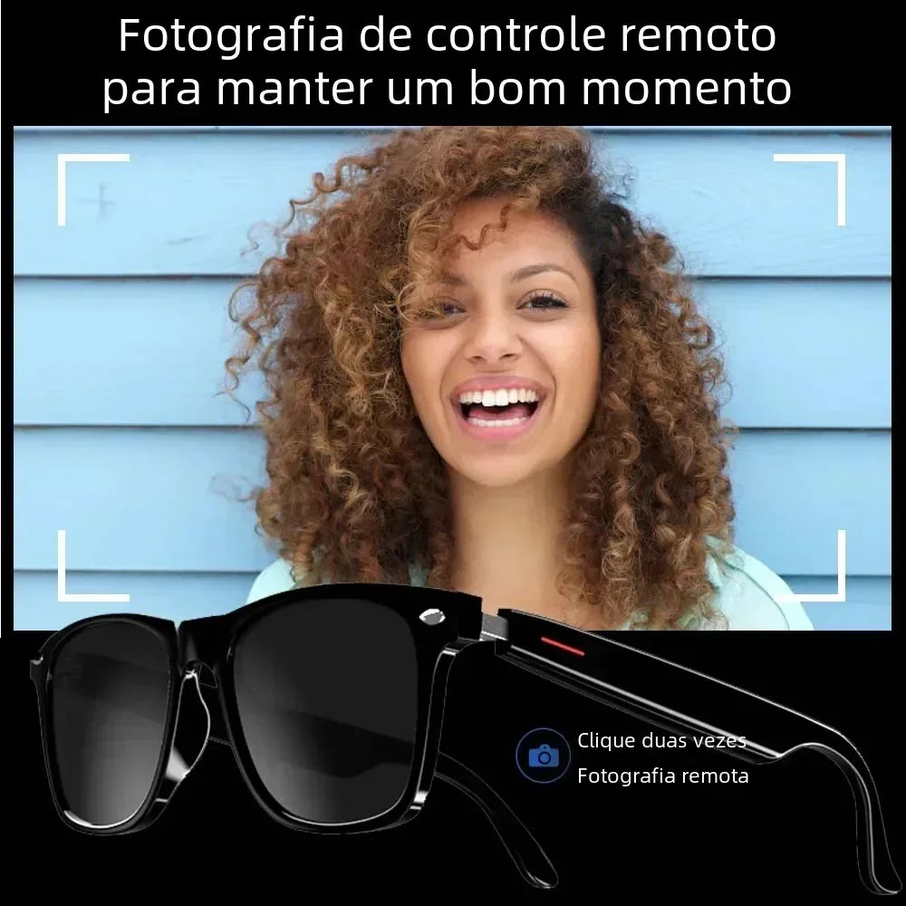 Hiwego Smart Glasses – Blue Light Filtering Polarized Lenses with Audio, Built-in Mic, Speakers, Touch & Voice Assistant for Music