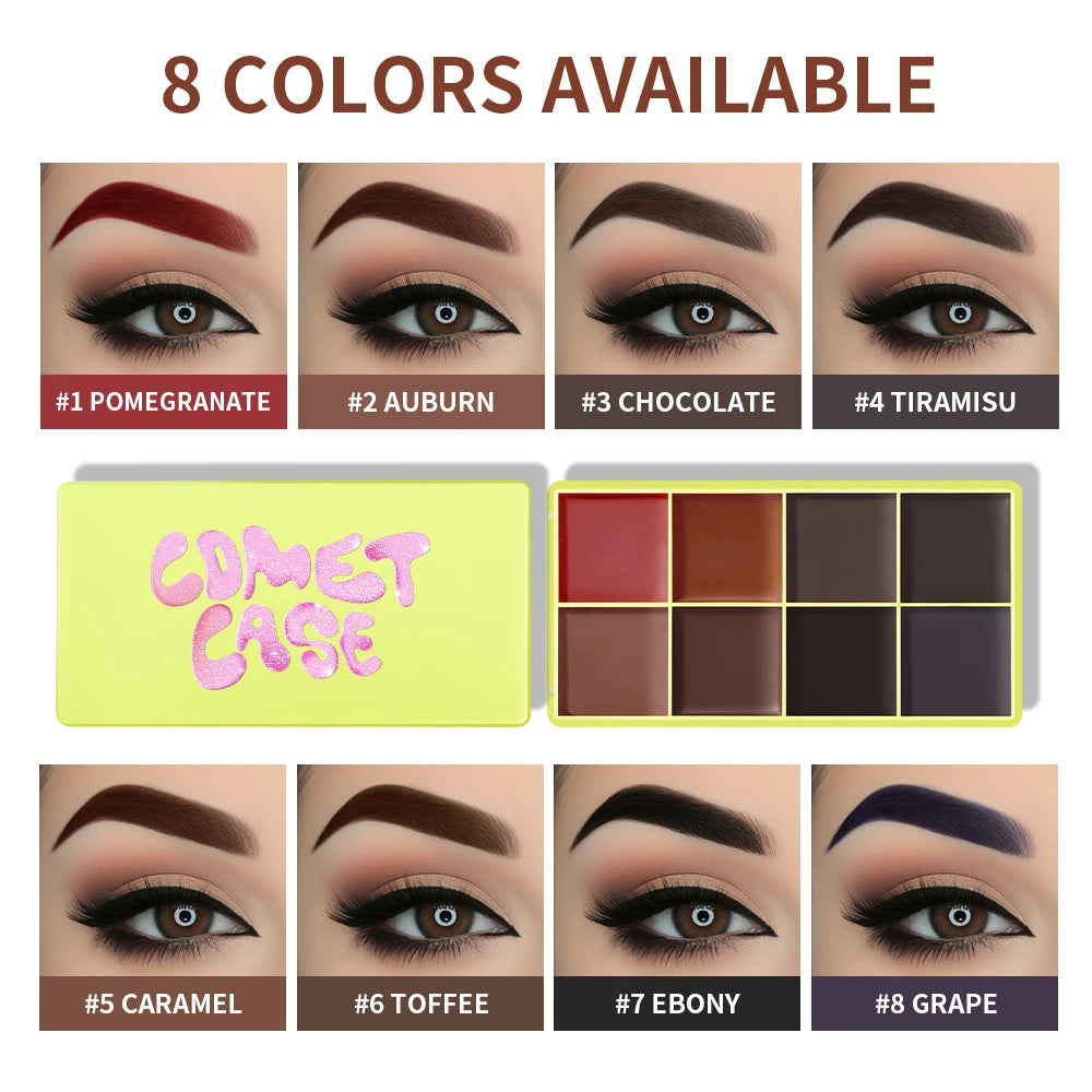Curve Case Cream Makeup Palette - Eyebrow, Blush & Highlighter with Matte and Shimmer Finishes