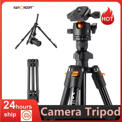 Aluminum Alloy Camera Tripod Stand – Low Angle Photography Travel Tripod with Carrying Bag for DSLR Cameras