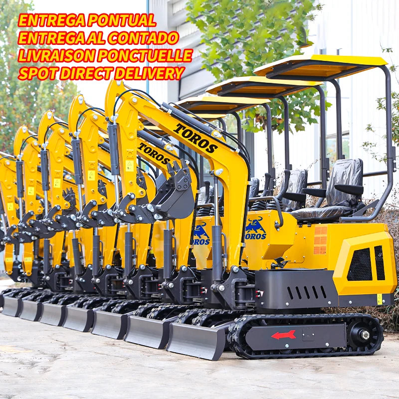 1 Ton Mini Excavator — Kubota Engine, EURO 5 Agricultural Digger, Customizable Compact Excavator for Sale