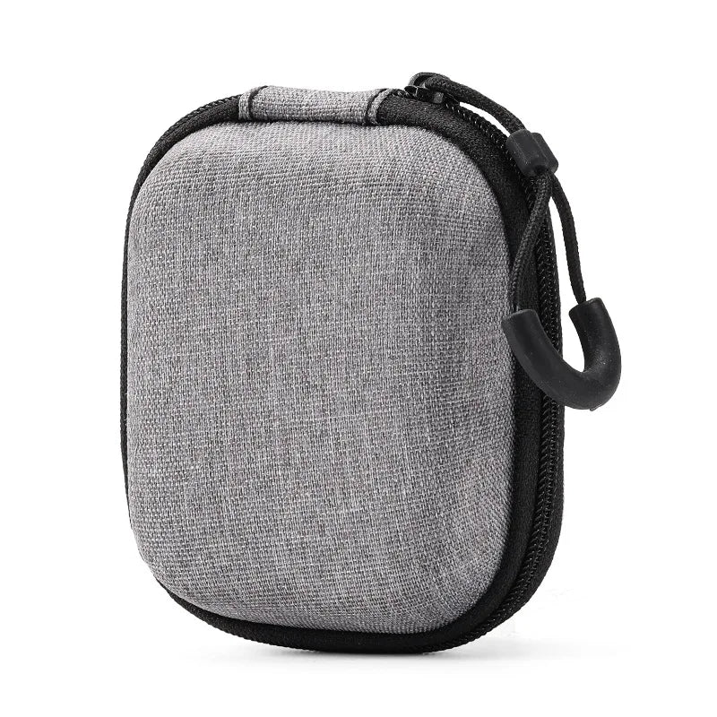 Portable Shockproof Headphone Case – Hard Shell Earphone Bag for Headset, Memory Card & USB Cable Storage