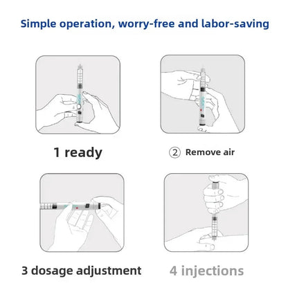Adjustable-Dose Disposable Insulin Injection Pen — Single-Use Insulin Injector for Precise Diabetes Management