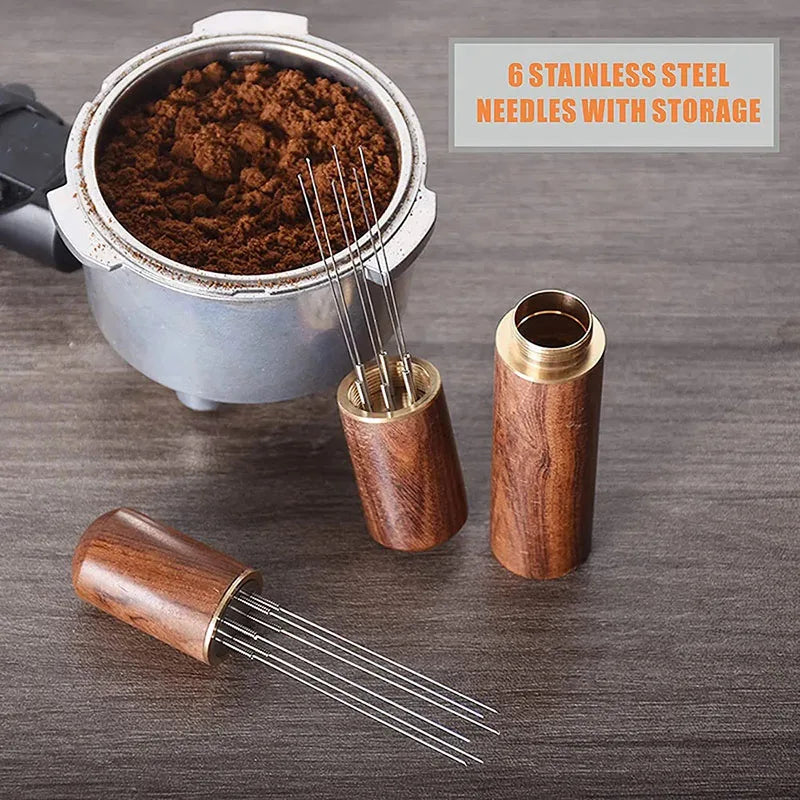 Stainless Steel Needle Distributor Coffee Tamper – Espresso Mixer, Leveler & WDT Tool for Barista Accessories