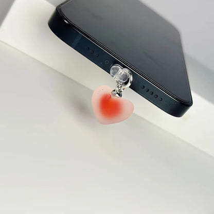 Heart-Shaped Phone Dust Plug Pendant - Universal iPhone/Type-C Accessory for Protection & Style