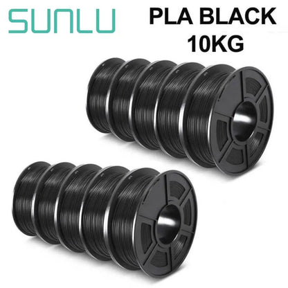 SUNLU PLA/PETG/PLA+ 3D Printer Filament Bundle – 10 Rolls 1KG Each, 1.75mm Neatly Wound Filament for 3D Printing (EU/US)