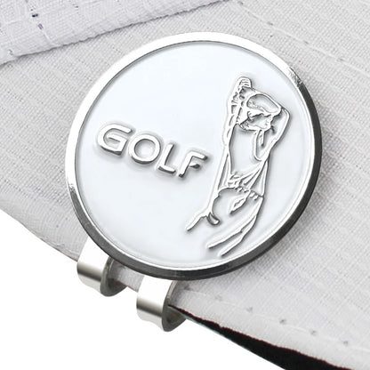 Golf Ball Marker with Hat Clip – Magnetic Alloy Marker, Tiger Putter Flog Glass & Lucky Clover Gift for Golfers