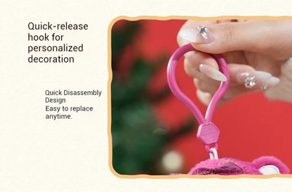 Cute Christmas Plush Keychain – Cartoon Doll Pendant for Backpack & Gifts