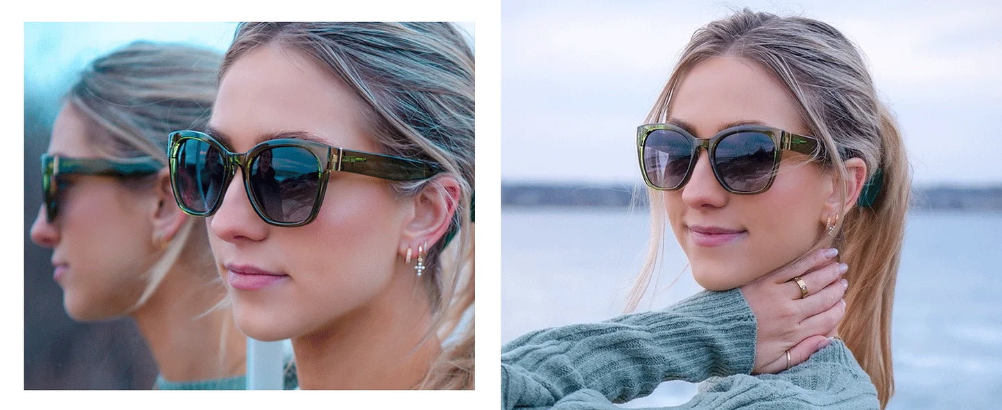 ZENOTTIC Women’s Cat Eye Polarized Sunglasses – Oversized Retro UV400 Designer Shades