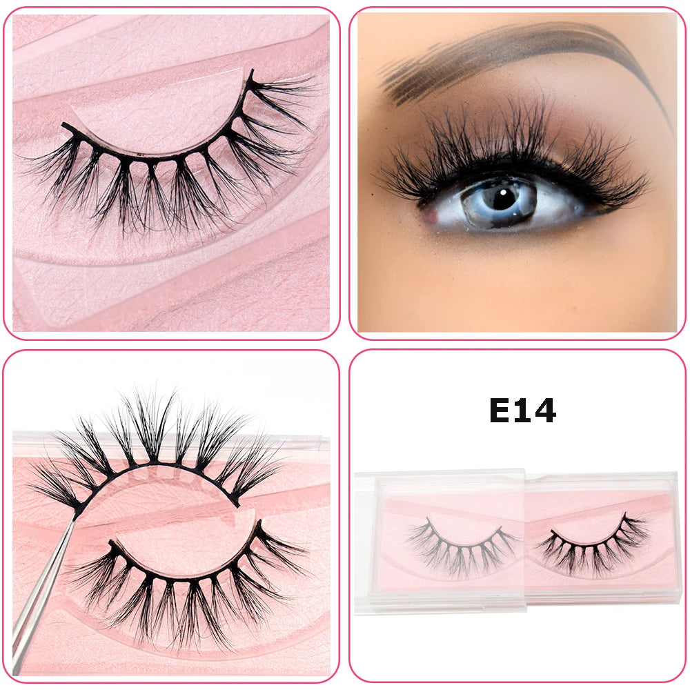 3D Real Mink False Eyelashes – Thick Handmade Strip Lashes with Glitter Packing for Makeup Beauty D101