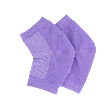 Silicone Heel Socks Foot Care - Moisturizing Gel Heel Protectors for Cracked Dry Feet, Pain Relief & Plantar Support