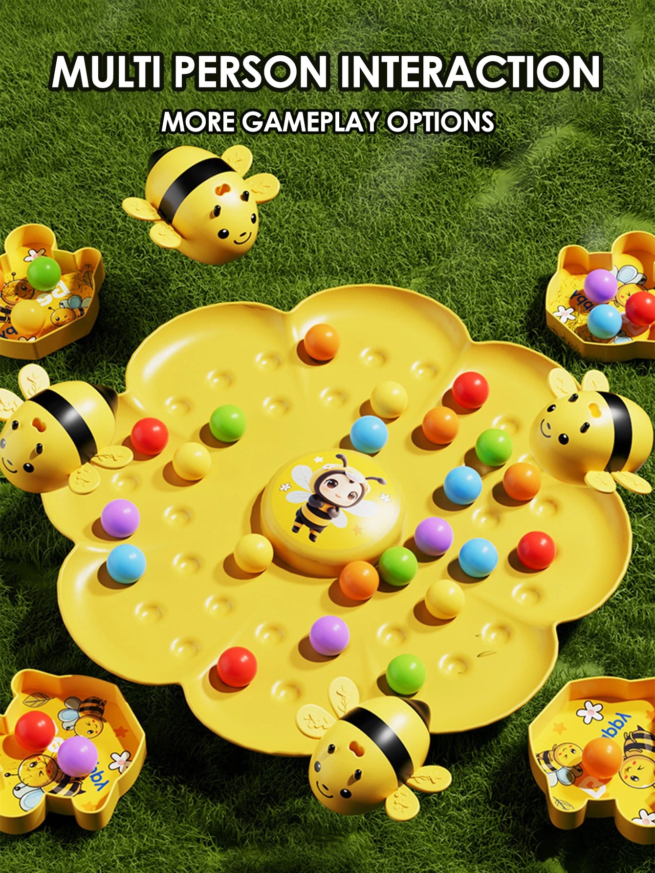 Little Bumblebee Multifunctional Board Game — Educational Puzzle & Fishing Toy, Interactive Family Game for Kids, Christmas Gift