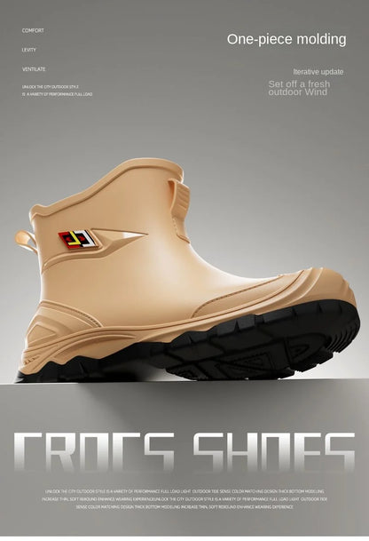 2024 Men's Waterproof Water Boots — Non-Slip Rubber Work Shoes for Outdoor Rain, Camping & Fishing