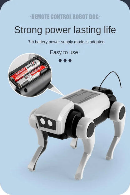 RC Robot Mechanical Dog Toy – DIY Assembly Remote Control Science Kit for Kids, Educational Electric Toy Gift for Boys