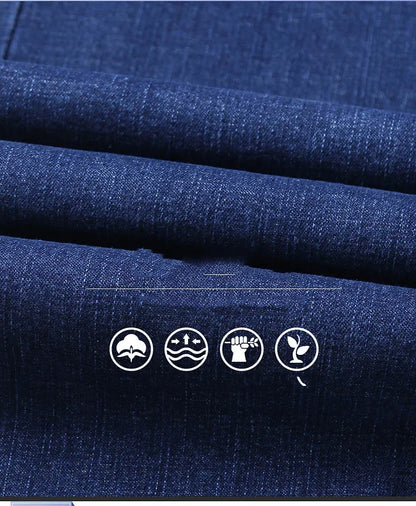 Men's Slim Fit Business Casual Denim Trousers – Comfortable Stretch Pants, Light Luxury Fashion for Men