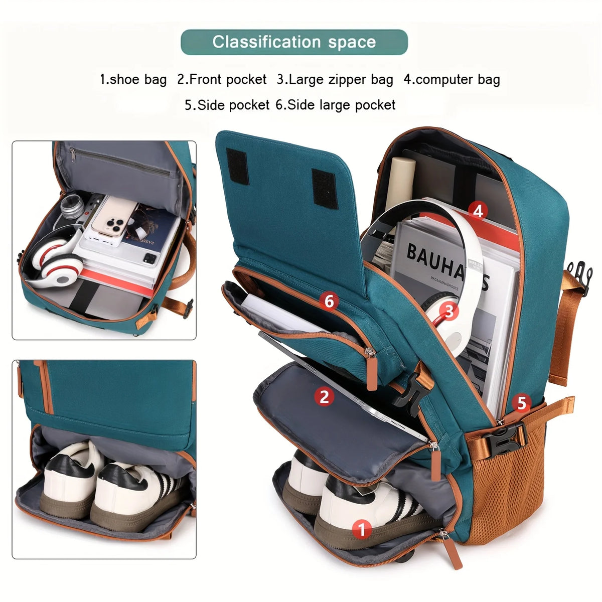 Lightweight Convertible Laptop Backpack - Large Capacity Travel, School & Business Bag